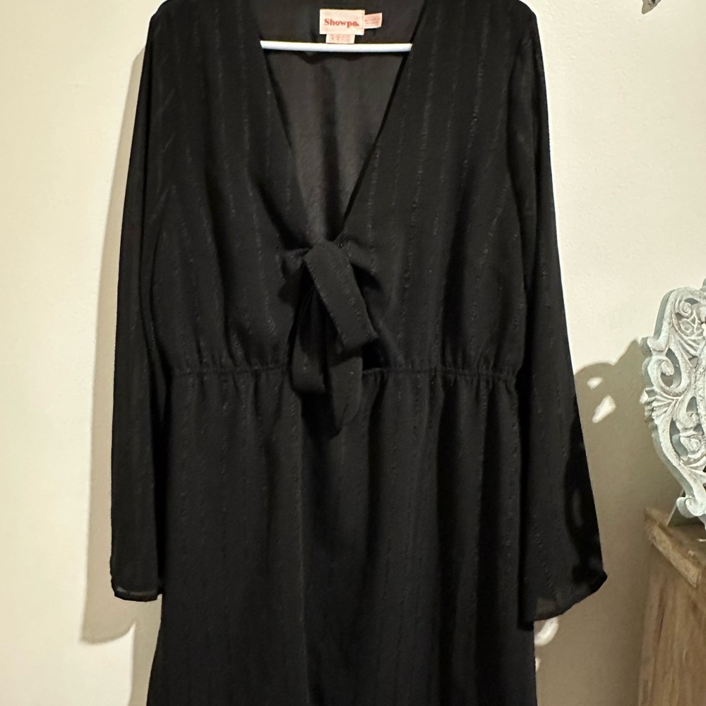 Showpo Black V-Neck Dress